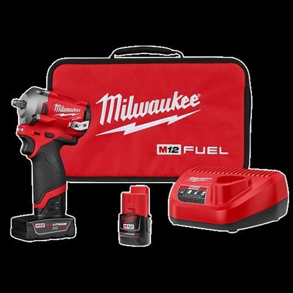 Milwaukee Tool $M12 FUEL 3/8" Stubby Impact Wrench Kit ML2554-22